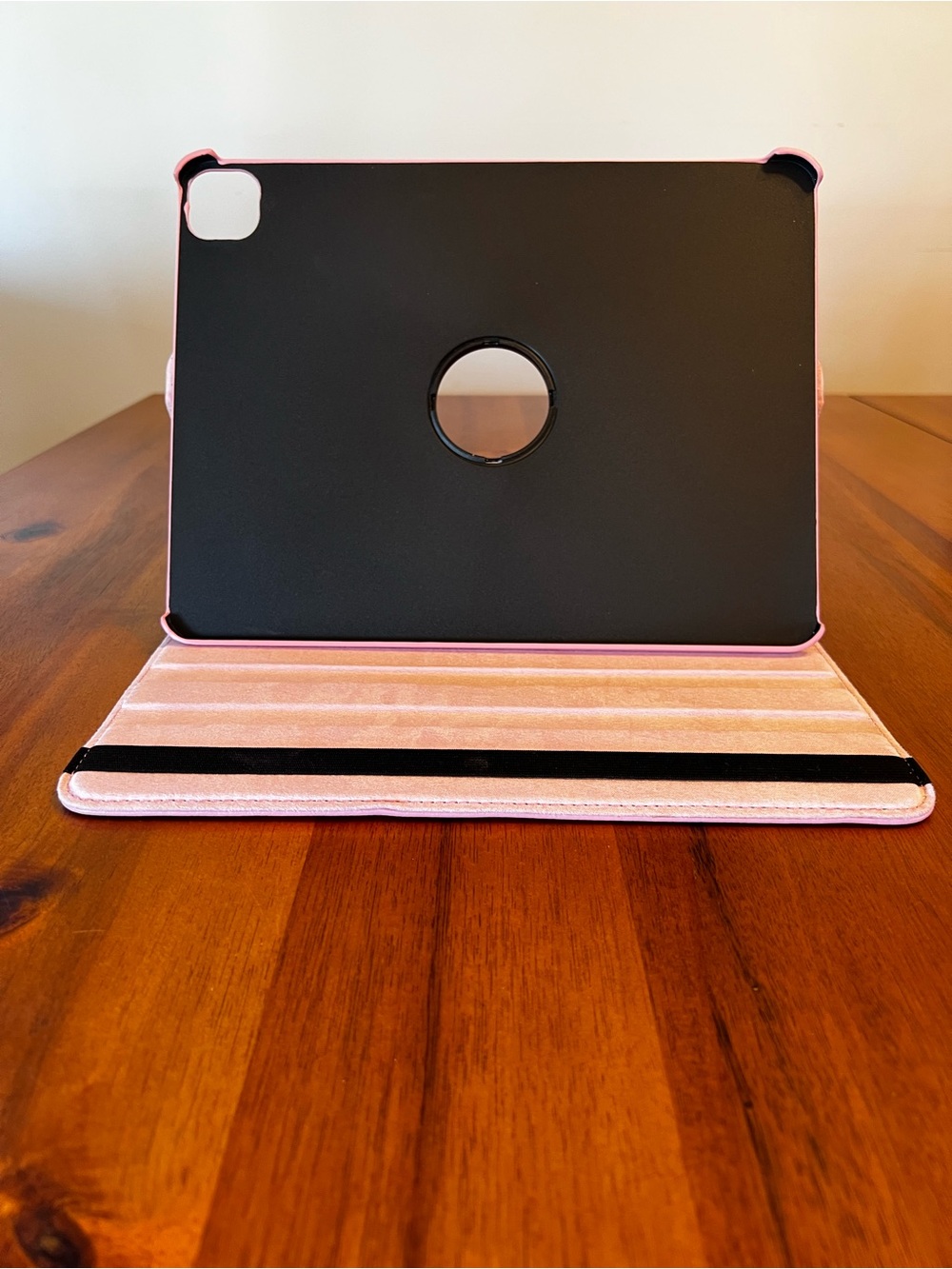 Pink Rotating Stand Tablet Folio Case with Black Cradle